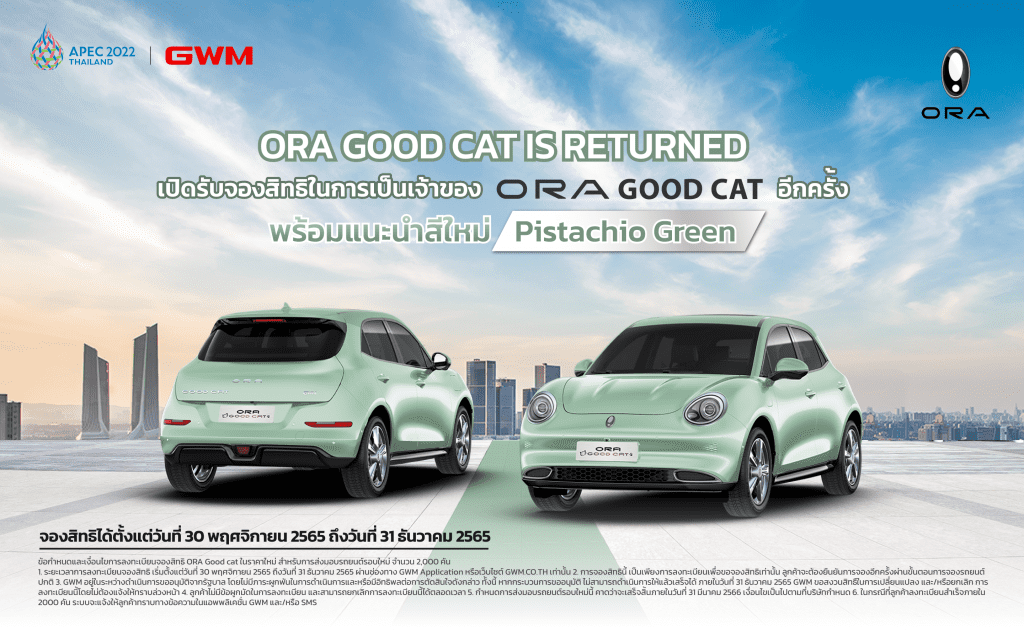 ORA GOOD CAT สีเขียว Pistachio Green น่ารักที่สุด